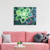 Grüne Sukkulente Kunstmalerei Leinwanddruck (Insitu (Wohnzimmer))