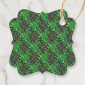Grüne Sukkulente Lattice Muster Geschenktasten Geschenkanhänger (Rückseite)