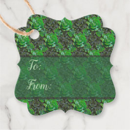 Grüne Sukkulente Lattice Muster Geschenktasten Geschenkanhänger