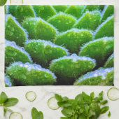 Grüne Sukkulente Naturfotografie Handtuch (Gefaltet)