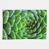 Grüne Sukkulente Naturfotografie Handtuch (Horizontal)