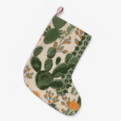 Grüne Sukkulente, orangefarbene Blume, Strandtapet Kleiner Weihnachtsstrumpf (Vorderansicht (hängend))