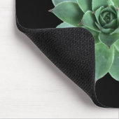Grüne Sukkulente Wüste Schwarz-weiße Sitte Mousepad (Ecke)
