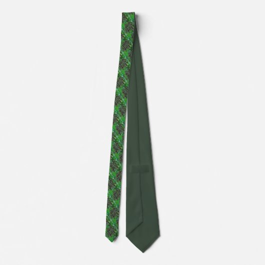 Grüne Sukkulenten Gitter Neck Tie Krawatte (Rückseite)