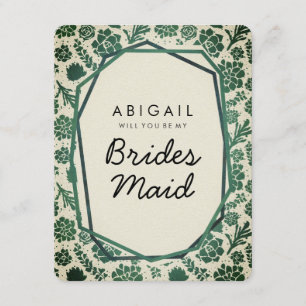 Grüne Sukkulenten in Natürlicher Wirst du Brautjun Einladung