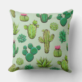 Grüne Sukkulenten  Kissen