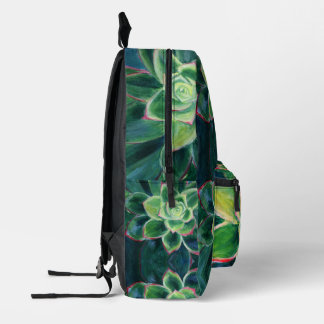 Grüne Sukkulenten-Kunstzeichnung Bedruckter Rucksack