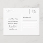 Grüne Sukkulenten Save The Date Postkarten (Rückseite)