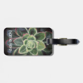 Grüne Sukkulentfarben Gepäckanhänger (Rückseite horizontal)