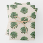 Grüne Sukkulentwüste Botanisch Geschenkpapier Set (Beispiel)