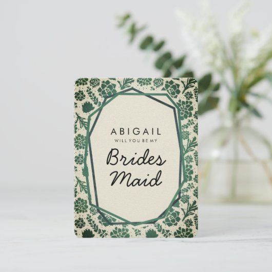 Grüne Sukkulturen in der Natur werden überragt sei Einladung (Stehend Vorderseite)