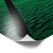 GRÜNE SUNSETS OZEAN LANDSCHAFTLICH FOTODRUCK (Ecke)