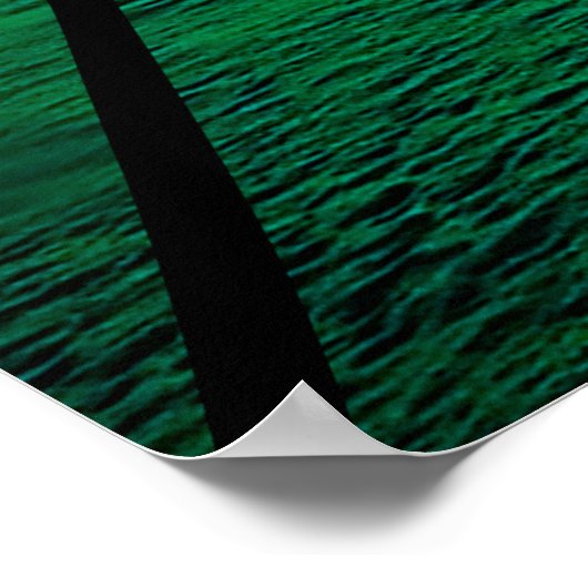 GRÜNE SUNSETS OZEAN LANDSCHAFTLICH POSTER (Ecke)