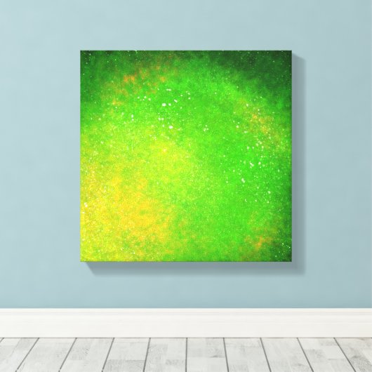 Grüne Supernova - lebhafte Canvas Print Leinwanddruck (Insitu (Holzboden))