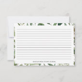 Grüne Suppen Küche Brautparty Weinkarte (Rückseite)