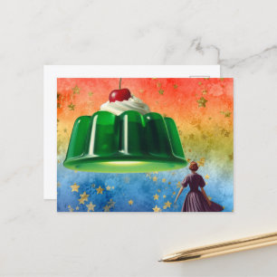 Grüne Surreal Süße Leckerei Postkarte