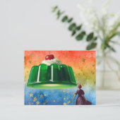 Grüne Surreal Süße Leckerei Postkarte (Stehend Vorderseite)