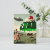 Grüne süße Leckerei Surreal in der Milchweide Postkarte (Stehend Vorderseite)