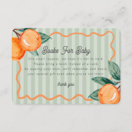 Grüne Süsse Pastel Citrus Bücher für Baby Begleitkarte