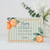 Grüne Süsse Pastell Citrus Bridal Registrierung ei Begleitkarte (Stehend Vorderseite)