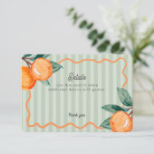 Grüne Süsse Pastellzitrusdetails einfügen Begleitkarte (Stehend Vorderseite)