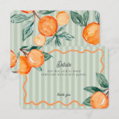 Grüne Süsse Pastellzitrusdetails einfügen Begleitkarte (Vorne/Hinten)