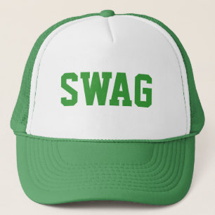 grüne Swag-Snapback Truckerkappe