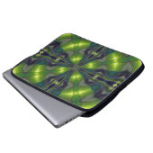 Grüne Synergie-Fraktal-Computer-Hülse Laptopschutzhülle (Vorne Knopf)