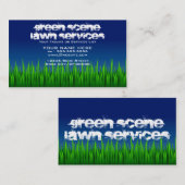 grüne Szenenrasendienstleistungen Visitenkarte (Vorne/Hinten)