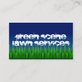 grüne Szenenrasendienstleistungen Visitenkarte (Rückseite)