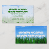 grüne Szenenrasendienstleistungen Visitenkarte (Vorne/Hinten)