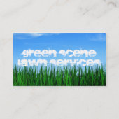 grüne Szenenrasendienstleistungen Visitenkarte (Rückseite)