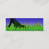 grüne Szenenrasensorgfalt Mini Visitenkarte (Rückseite)