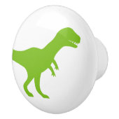 Grüne t-rex Dinosaurier-Keramiktür- und Keramikknauf (Rechts)