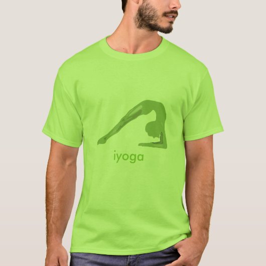 Grüne T - Shirtyoga-Pose T-Shirt (Vorderseite)