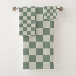 Grüne Tafel Badhandtuch Set
