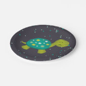 Grüne Tafel-Schildkröte-Party-Platte Pappteller (Schrägansicht)