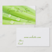 Grüne TagesWellness-Center-Geschäfts-Karte Visitenkarte (Vorne/Hinten)