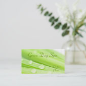 Grüne TagesWellness-Center-Geschäfts-Karte Visitenkarte (Stehend Vorderseite)