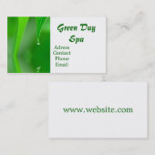 Grüne TagesWellness-Center-Geschäfts-Karte Visitenkarte (Vorne/Hinten)
