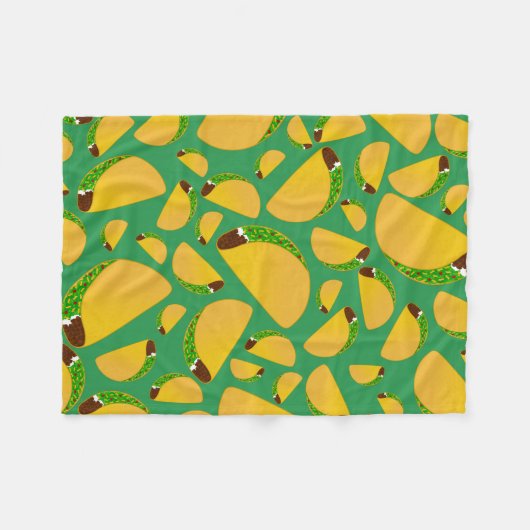 Grüne Takos Fleecedecke (Vorderseite (Horizontal))