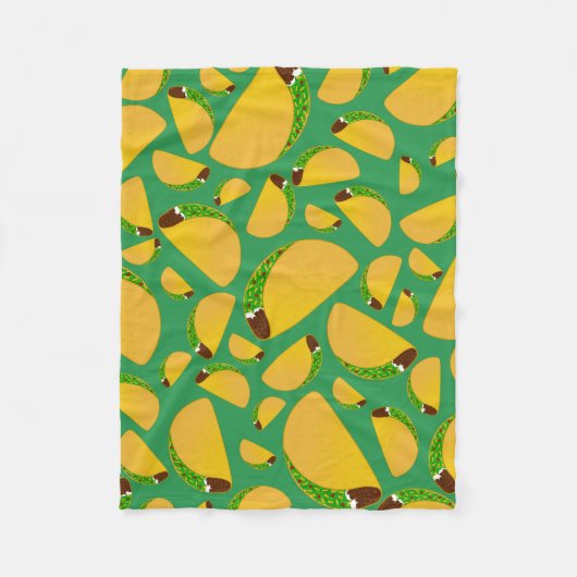 Grüne Takos Fleecedecke (Vorderseite)