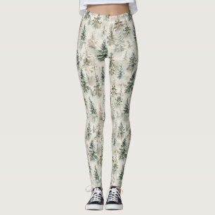 Grüne Tannen-Weihnachtsbäume Leggings
