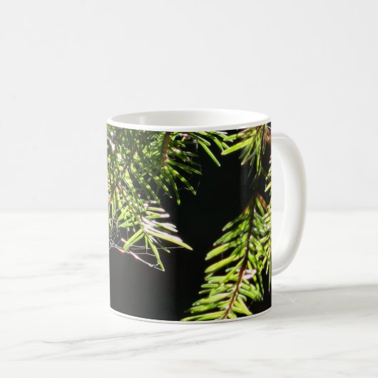 Grüne Tannenbaum Kaffeetasse (VorderseiteRechts)