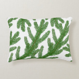 Grüne Tannenzähler Dekokissen