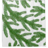 Grüne Tannenzähler Duschvorhang (Vorderseite)