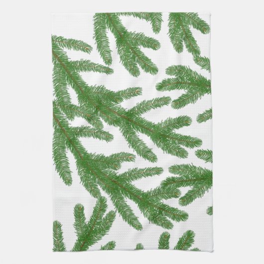 Grüne Tannenzähler Geschirrtuch (Vertikal)