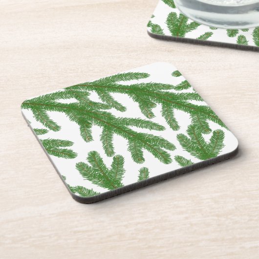 Grüne Tannenzähler Getränkeuntersetzer (Linke Seite)