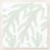 Grüne Tannenzähler Glasuntersetzer (Rückseite)