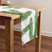 Grüne Tannenzähler Kurzer Tischläufer (Beispiel)